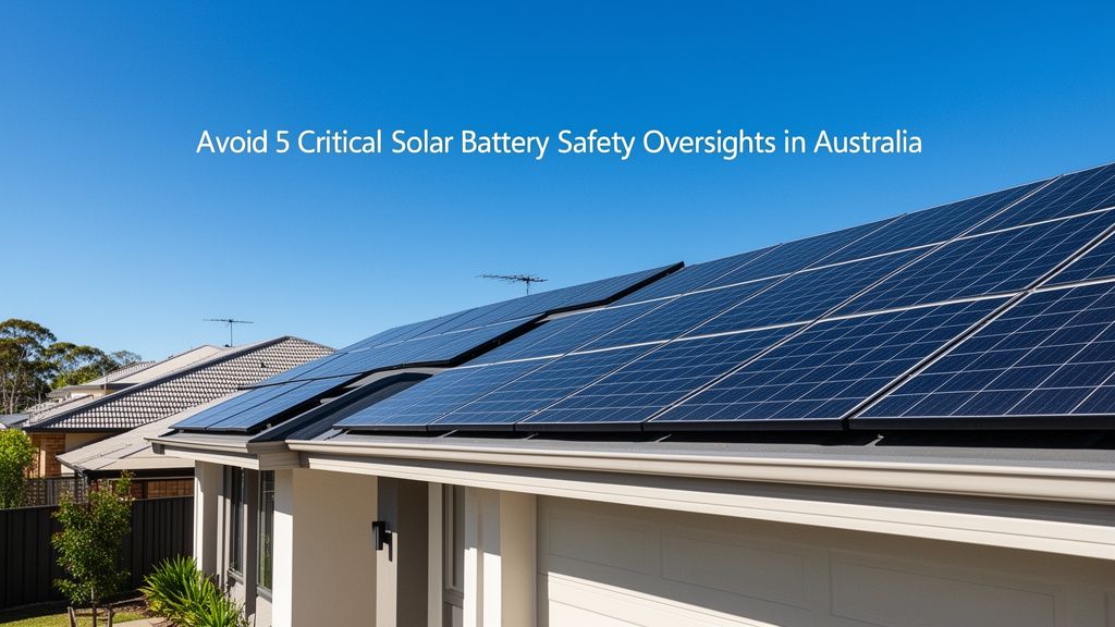 5 Critical Solar Battery Safety Oversights Australian Owners Must Avoid
