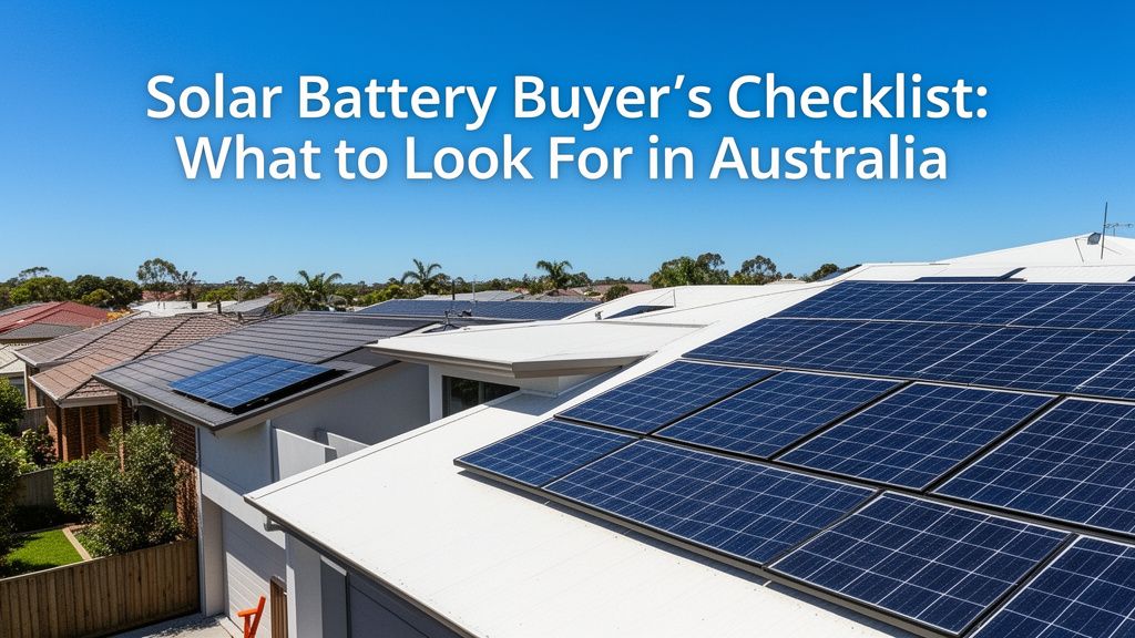 A Buyer's Checklist: What to Look For When Purchasing a Solar Battery