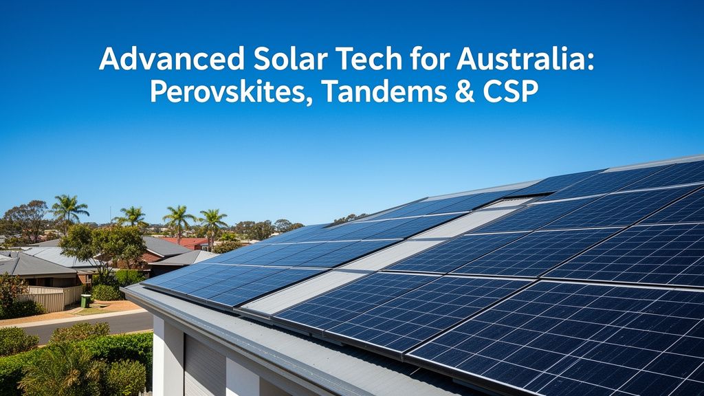 Exploring Advanced Solar Energy Conversion Technologies for Australia's Future