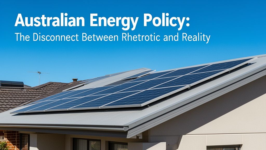 Australian Energy Policy: The Disconnect Between Rhetoric and Reality