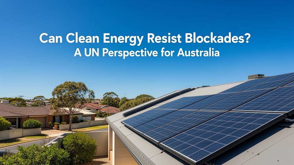 Can Clean Energy Truly Be Blockade-Proof? A UN Perspective on Australia's Future