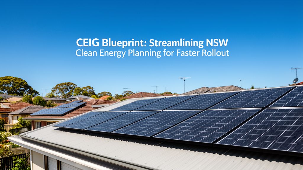 CEIG's Blueprint: Accelerating Clean Energy Projects in NSW