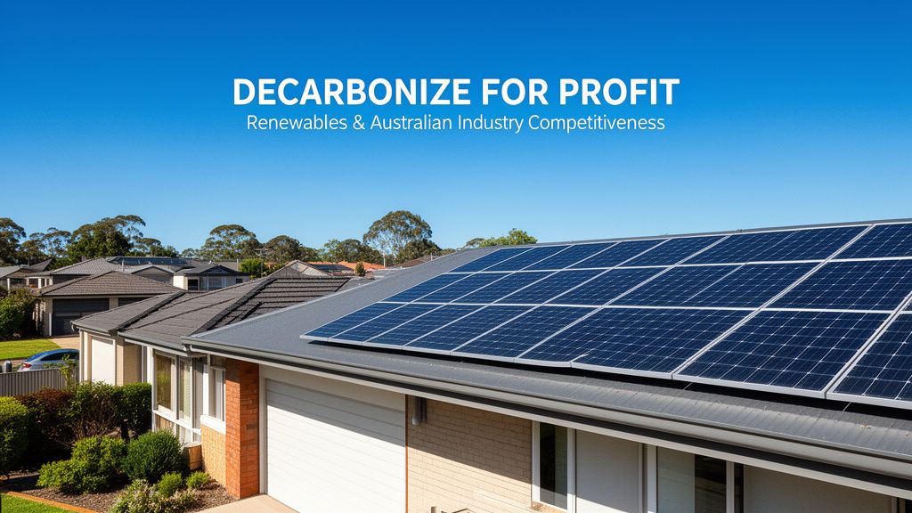 Decarbonizing for Profit: How Renewables Keep Australian Industry Competitive