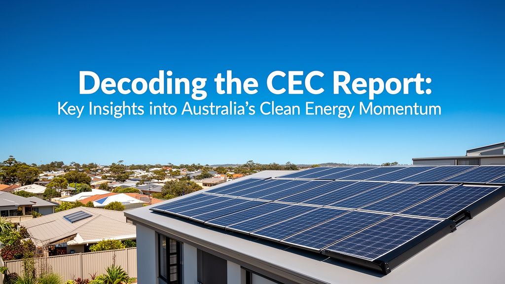 Decoding the CEC Report: Key Insights into Australia's Clean Energy Momentum