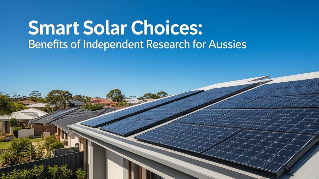 Empower Your Solar Journey: The Power of Independent Research for Australian Homeowners