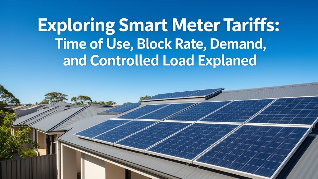 Exploring Smart Meter Tariffs: Time of Use, Block Rate, Demand, and Controlled Load Explained