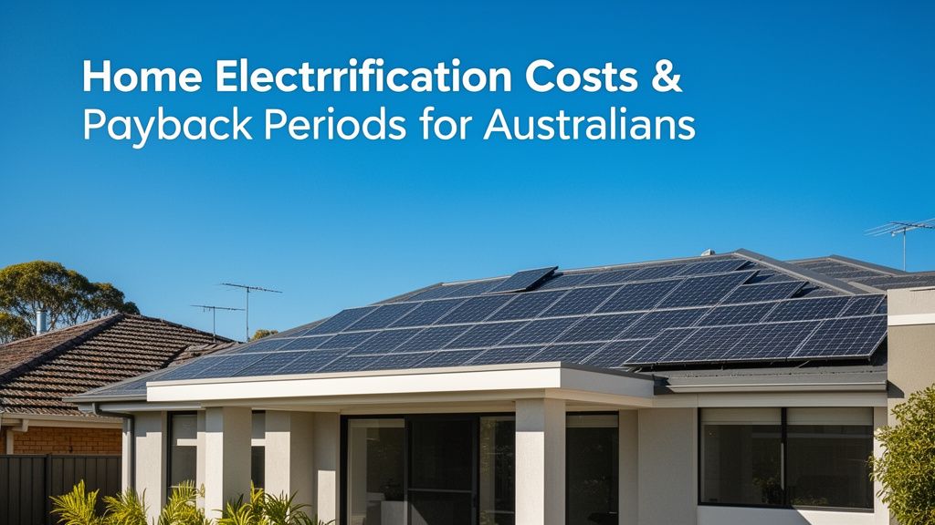 Home Electrification Costs: What Australians Spend and When They Break Even