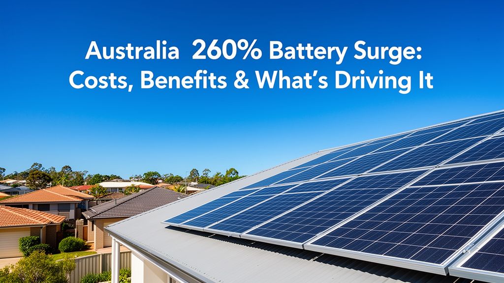 Home Battery Uptake Surges 260% in Australia: What's Driving the Change?