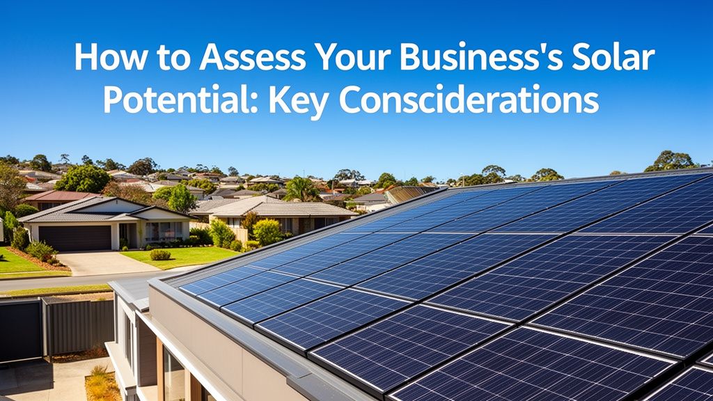 How to Assess Your Business's Solar Potential: Key Considerations