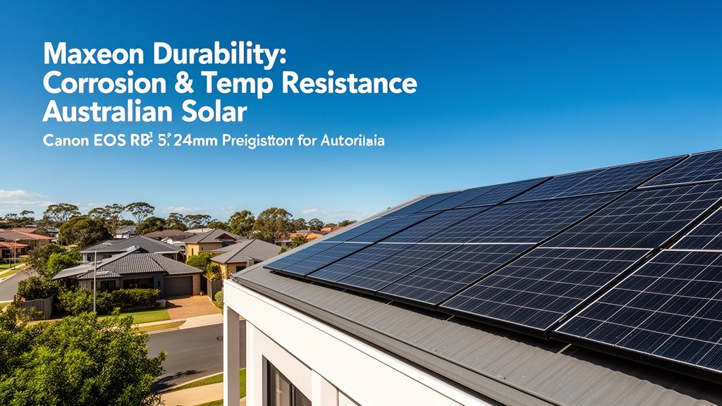 Maxeon Series Durability: Built to Last Against Australian Corrosion and Temperature Swings