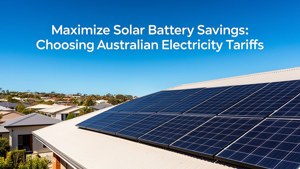 Maximizing Savings: Choosing the Right Electricity Tariff for Your Solar Battery