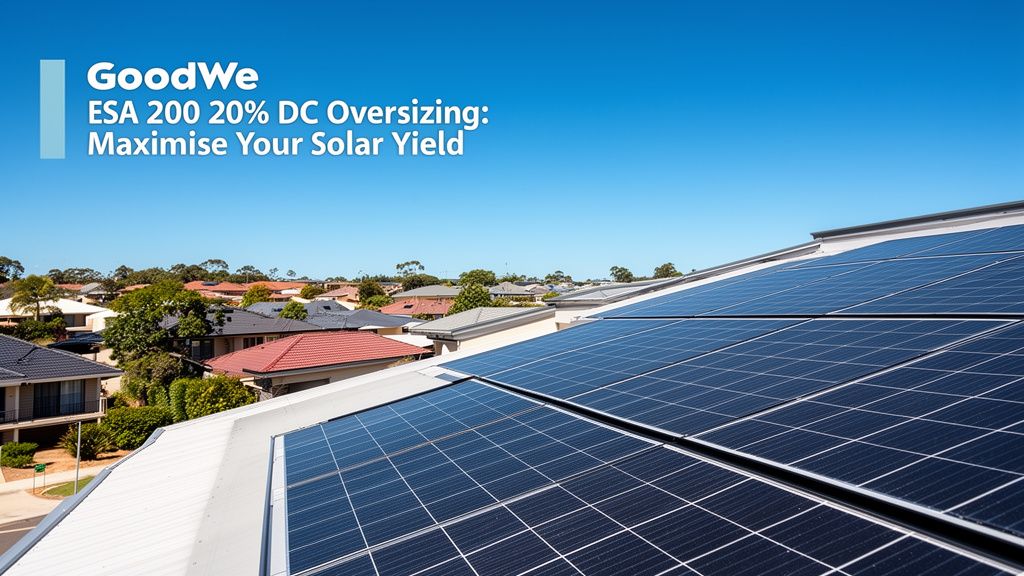 Maximising Solar Yield: GoodWe ESA's 200% DC Oversizing Explained