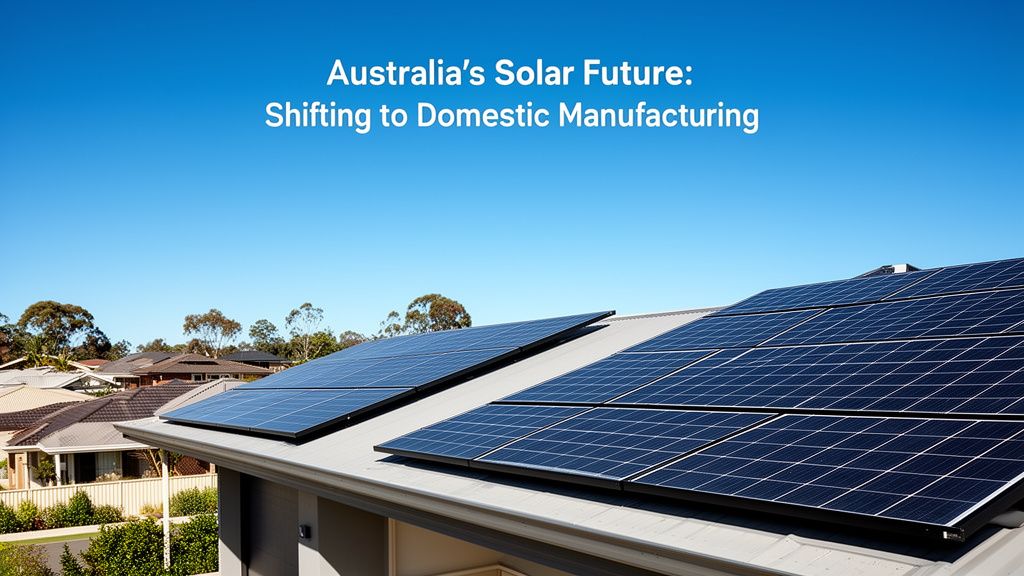 Australia's Solar Manufacturing Future: Shifting Our Collective Mindset