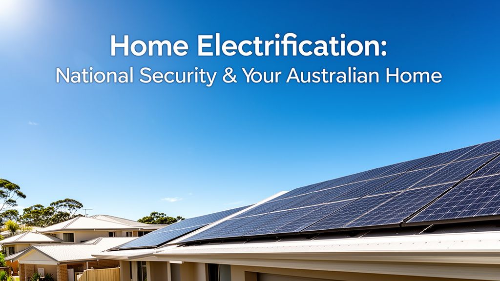How Electrification at Home Boosts Australia's National Security