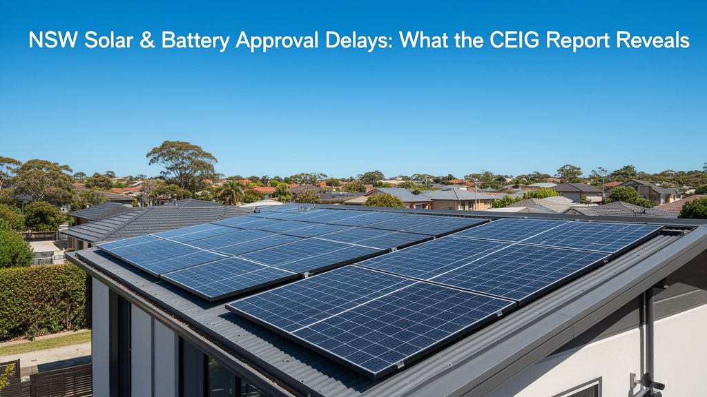 NSW Solar & Battery Delays: What the CEIG Report Uncovers