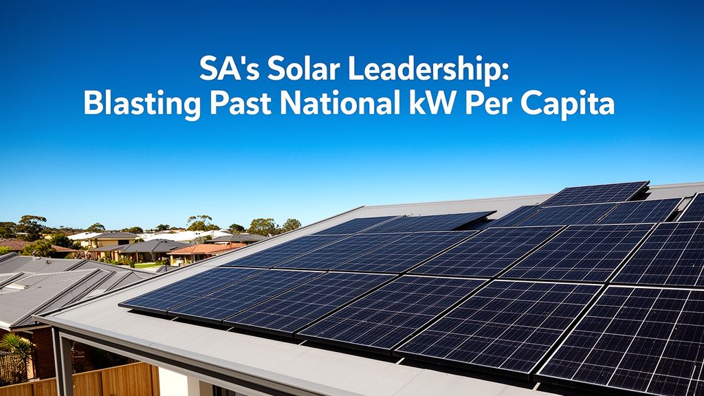 South Australia's Solar Success: Leading the Nation in kW Per Capita