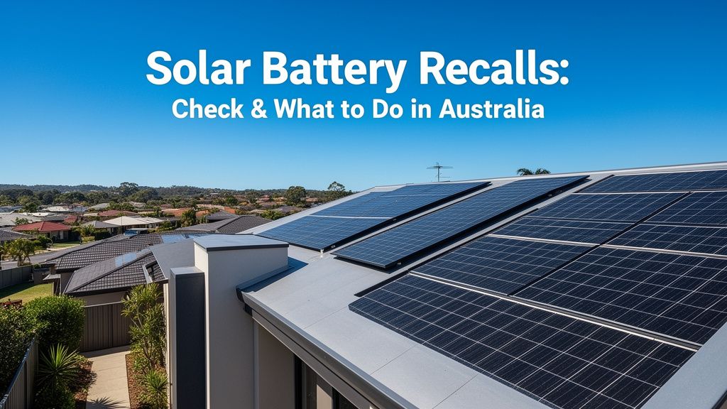 Solar Battery Recalls: How to Check Your Battery and What to Do If It's Affected