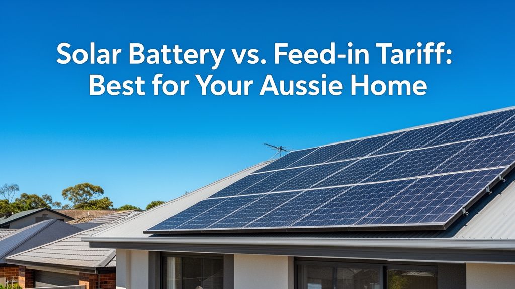 Solar Feed-in Tariffs vs. Battery Charging: What's Best for Your Home?