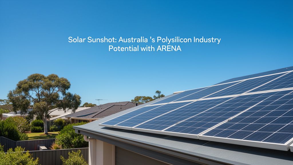Solar Sunshot: Can ARENA's Investment Build Australia's Polysilicon Industry?