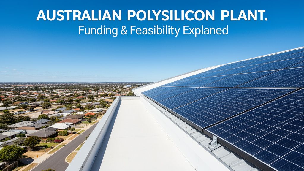 The $2.5 Billion Question: Funding and Feasibility for an Australian Polysilicon Plant