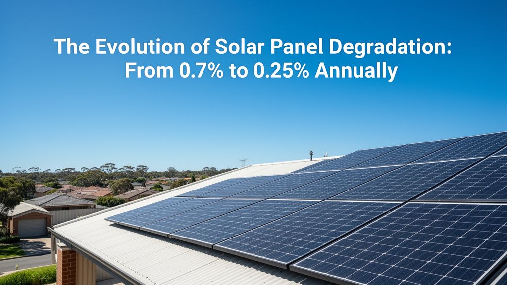 The Evolution of Solar Panel Degradation: From 0.7% to 0.25% Annually
