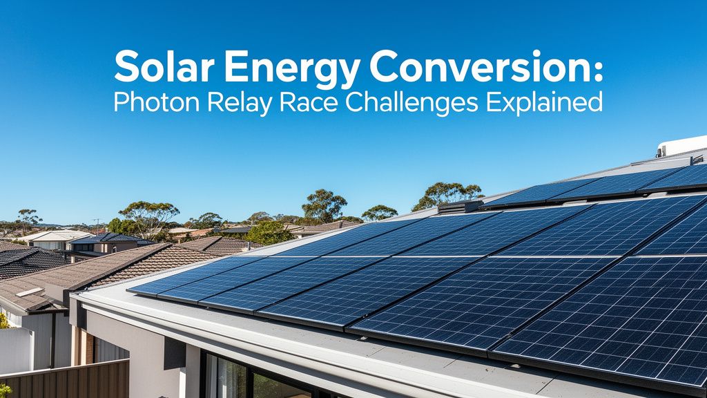 Understanding Solar Energy: The Photon Relay Race and Its Challenges
