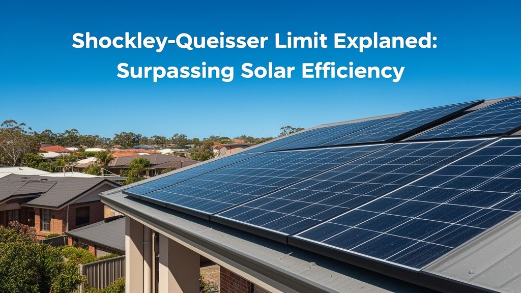 Understanding the Shockley-Queisser Limit and How We're Going Beyond It