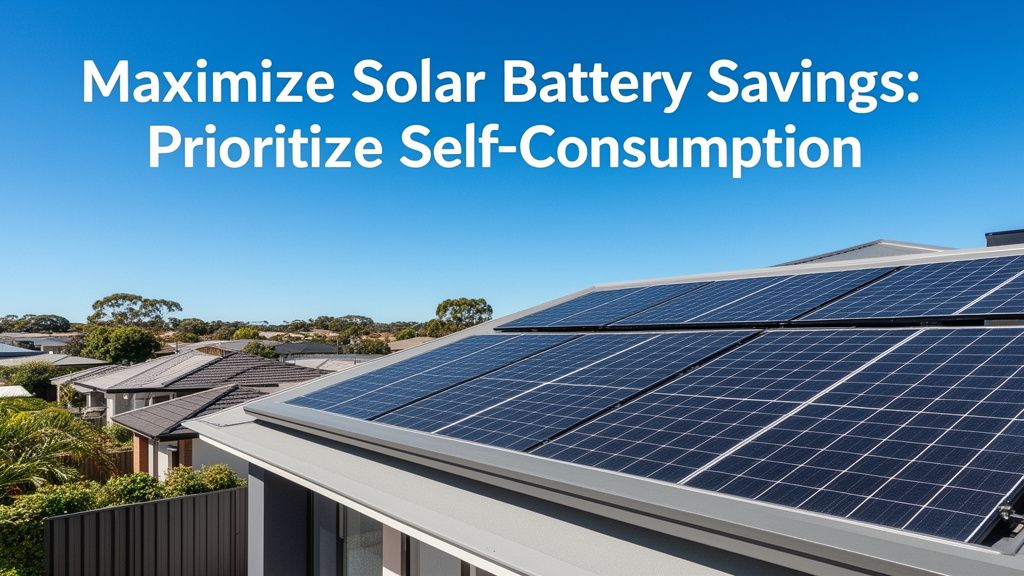 The Smartest Use of Your Battery: Prioritizing Self-Consumption for Savings