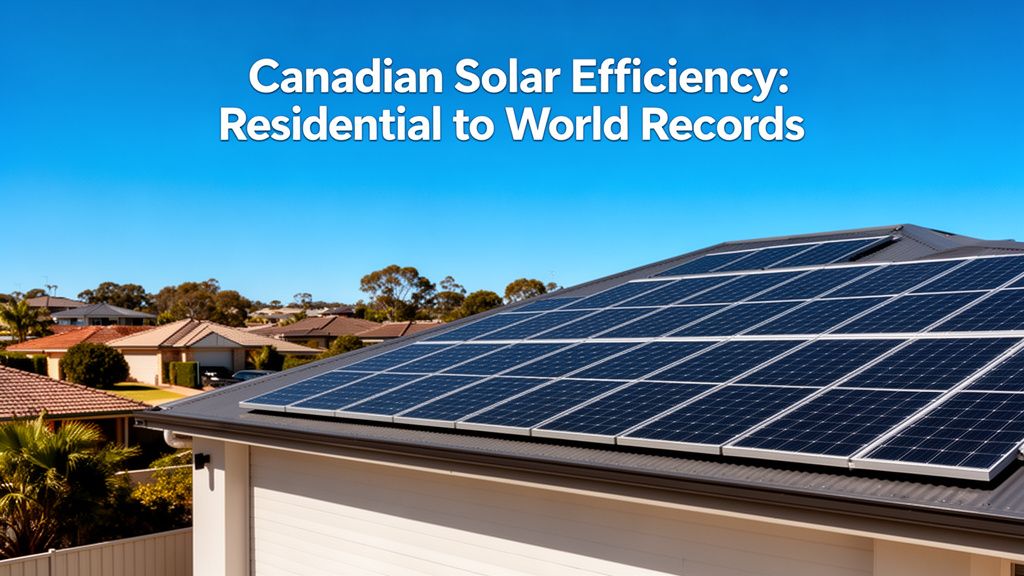 Canadian Solar Panel Efficiency: What It Means for Aussie Homes