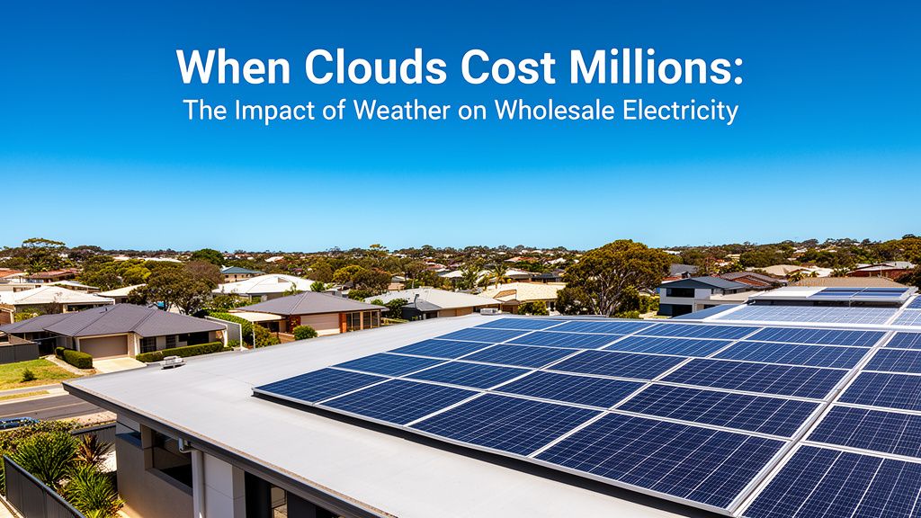 When Clouds Cost Millions: The Impact of Weather on Wholesale Electricity