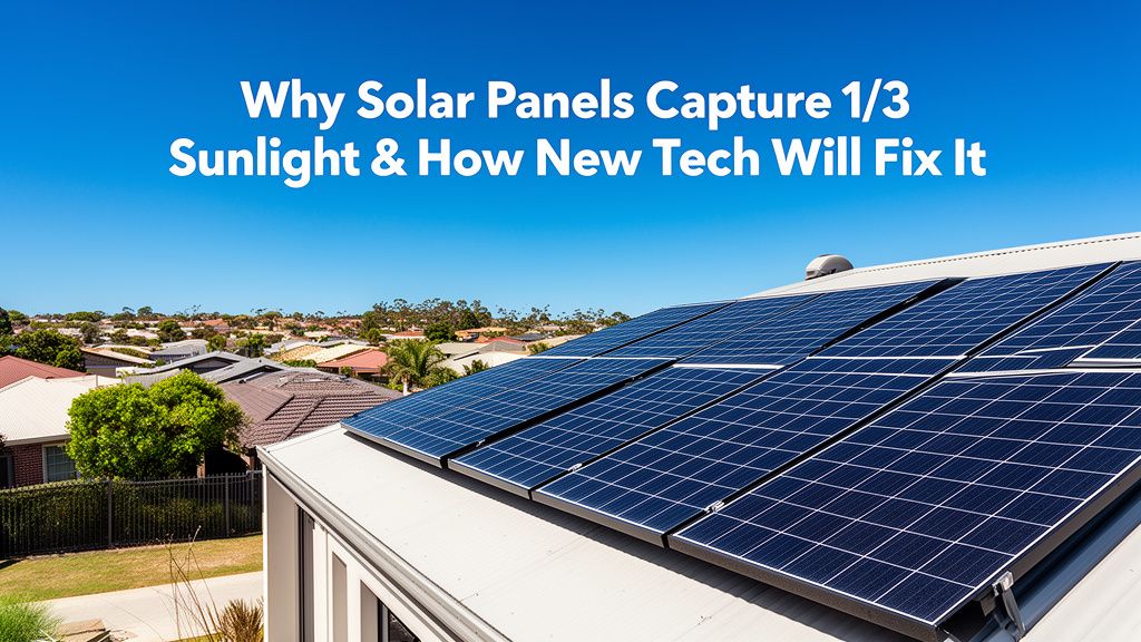 Why Current Solar Cells Only Capture One-Third of Sunlight (and How New Tech Will Fix It)