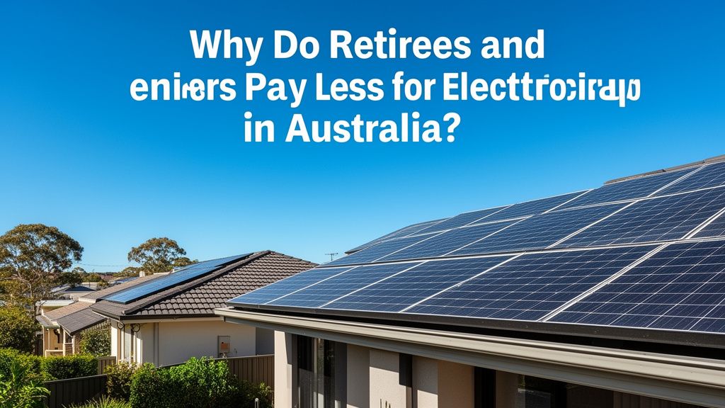 Why Do Retirees and Seniors Pay Less for Electricity in Australia?