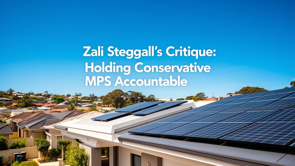 Zali Steggall's Critique: Holding Conservative MPs Accountable